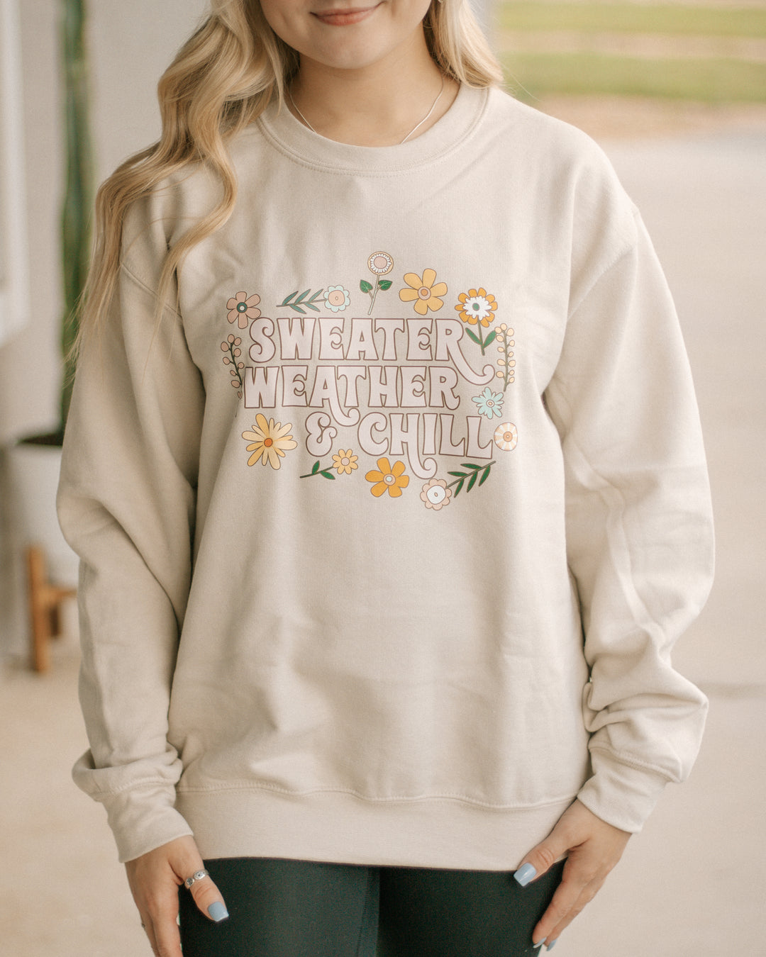 Sweater Weather & Chill Crewneck Sweatshirt
