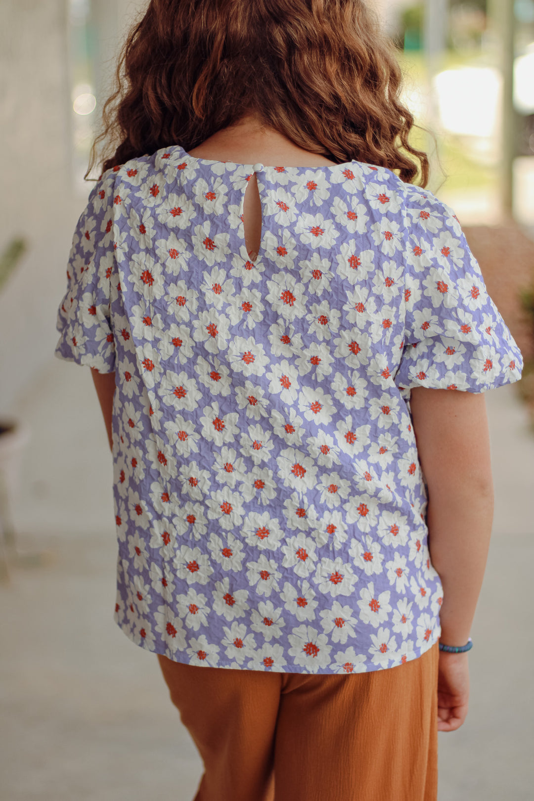 Girl's Lavender Daisies Top