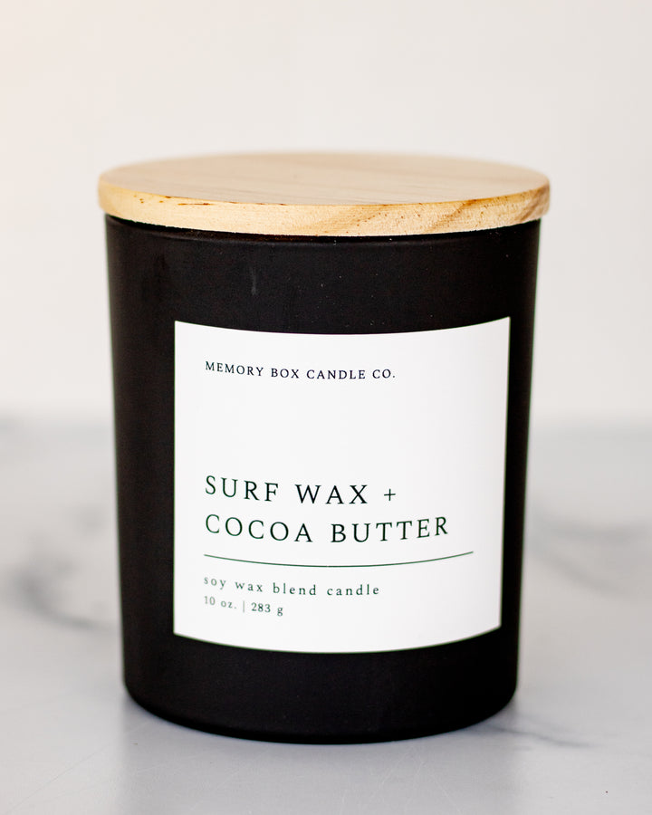 Surf Wax + Cocoa Butter | Matte Black Candle